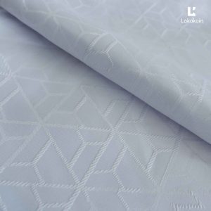 bahan jacquard putih